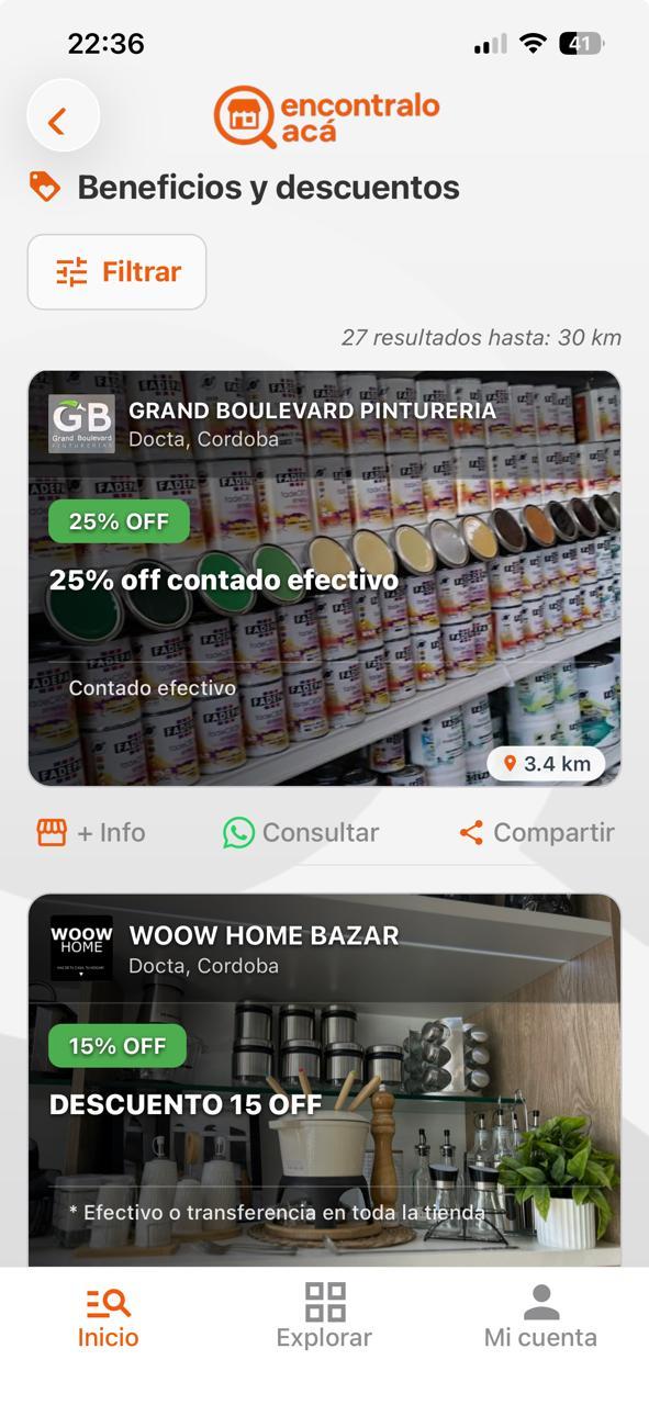 App screen